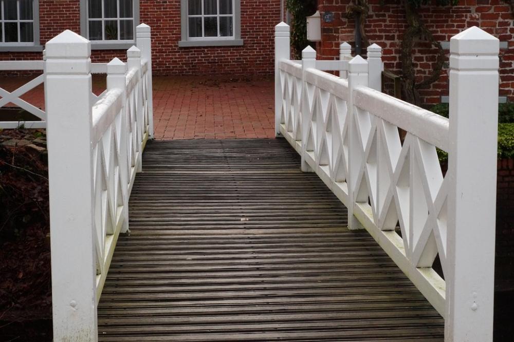 Bridge Masonry Wooden Boards White Bridge Masonry Wooden Boards White