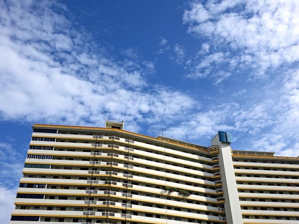 Building Sky Blue Singapore Housing Building Sky Blue Singapore Housing