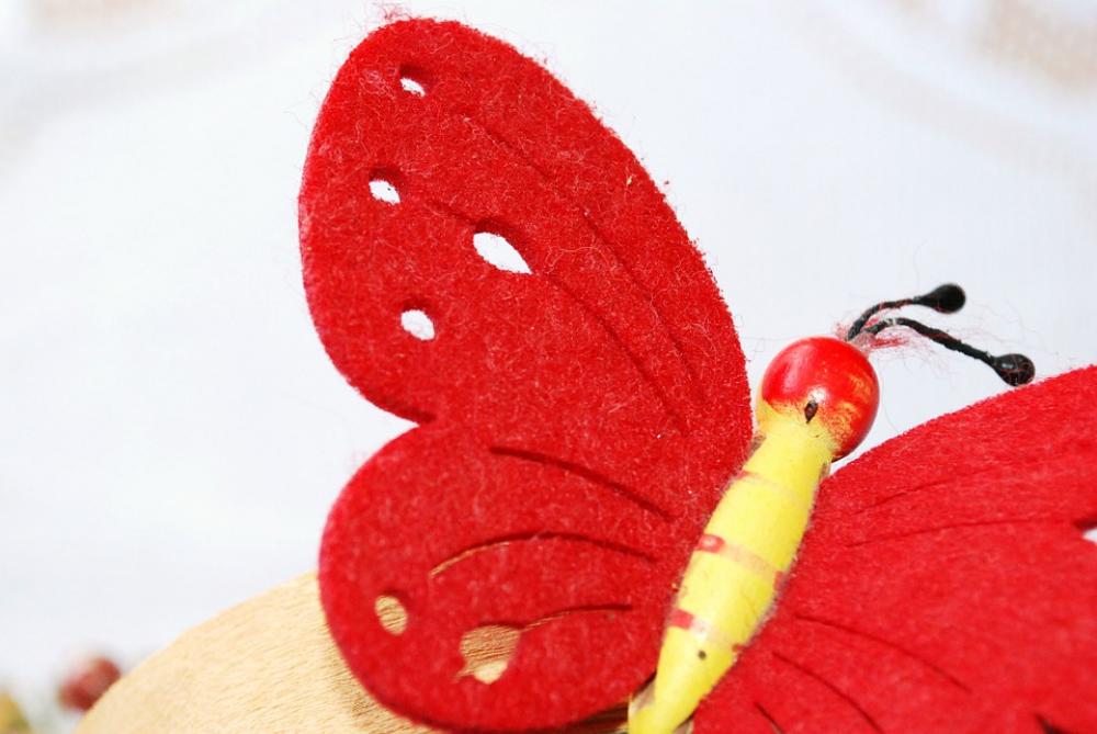Butterfly Ornament Red Wing Butterfly Ornament Red Wing
