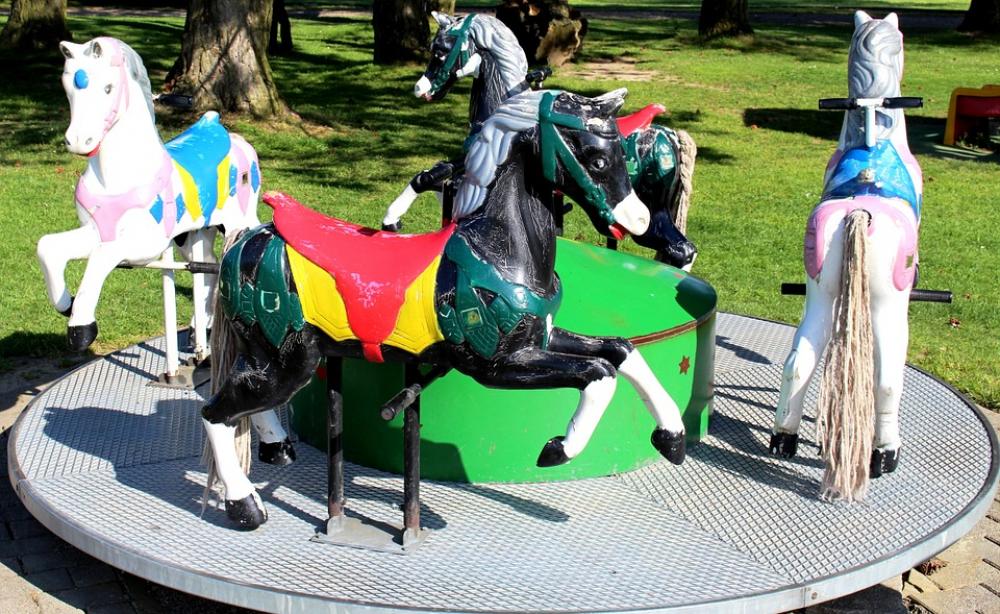 Carousel Horses Children'S Playground Landscape Carousel Horses Children'S Playground Landscape