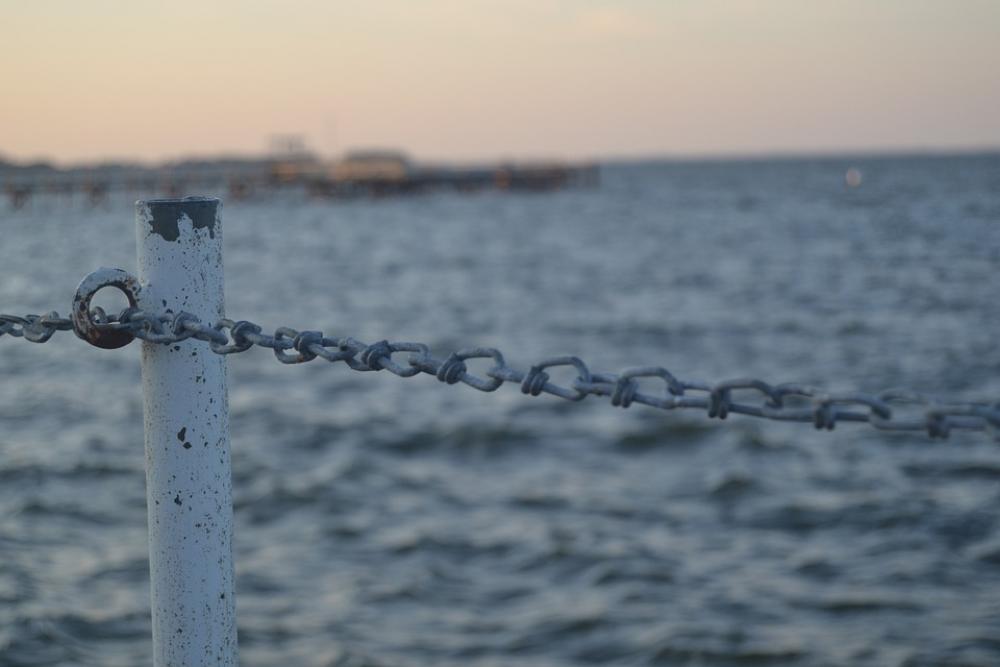 Chain Barrier Sea Baltic Sea Nature Landscape Chain Barrier Sea Baltic Sea Nature Landscape