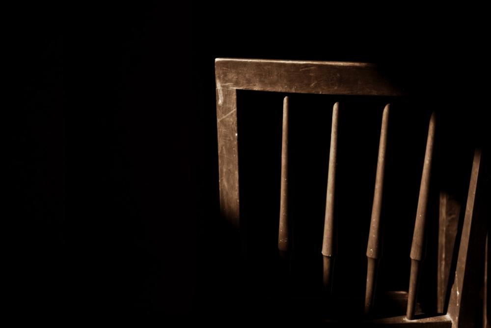 Chair Silhouette Wood Black Background Chair Silhouette Wood Black Background