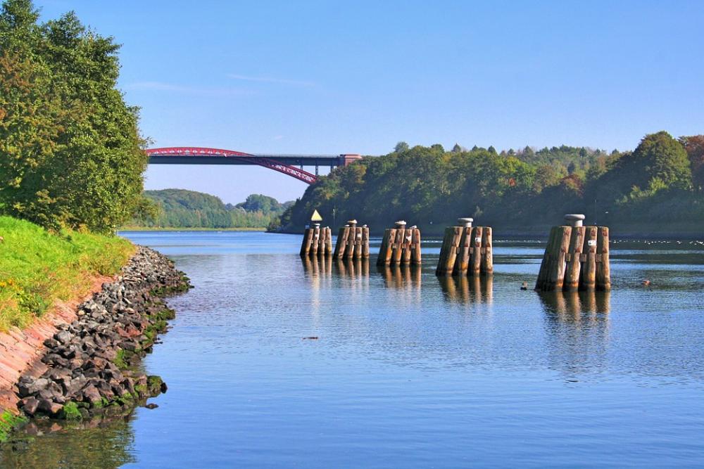 Channel Waterway North Baltic Sea Canal Canal Bridge Channel Waterway North Baltic Sea Canal Canal Bridge