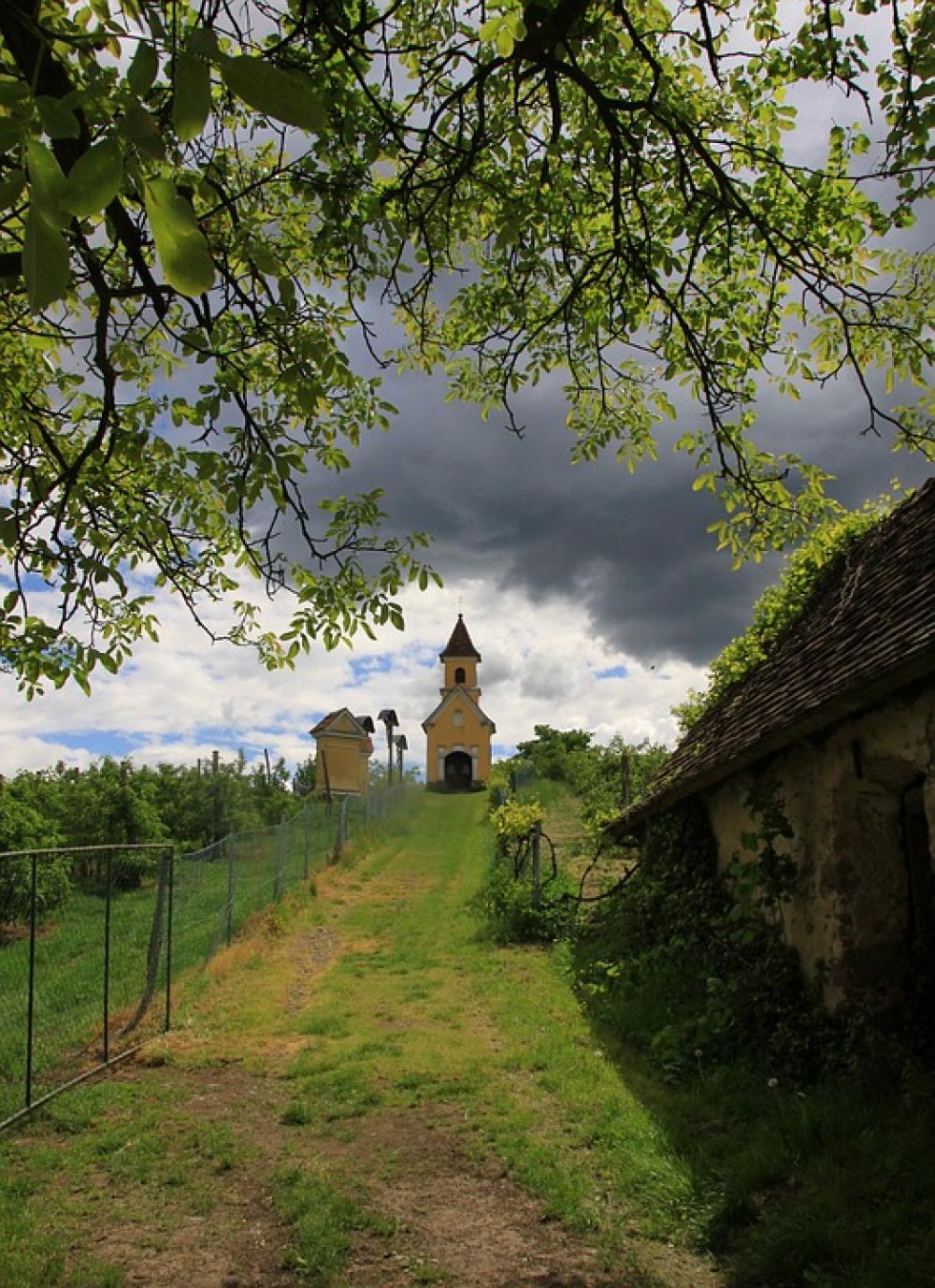 Chapel Calvary Nature Weather Mood Trail Clouds Chapel Calvary Nature Weather Mood Trail Clouds