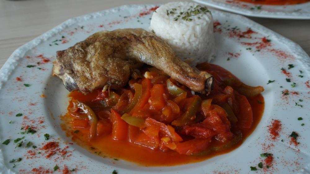 Chicken Meat Poultry Grilled Rice Eat Paprika Chicken Meat Poultry Grilled Rice Eat Paprika