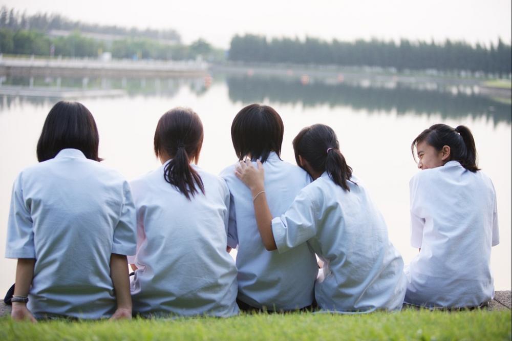 Children Girls Friends Thailand Asia Thai Young Children Girls Friends Thailand Asia Thai Young