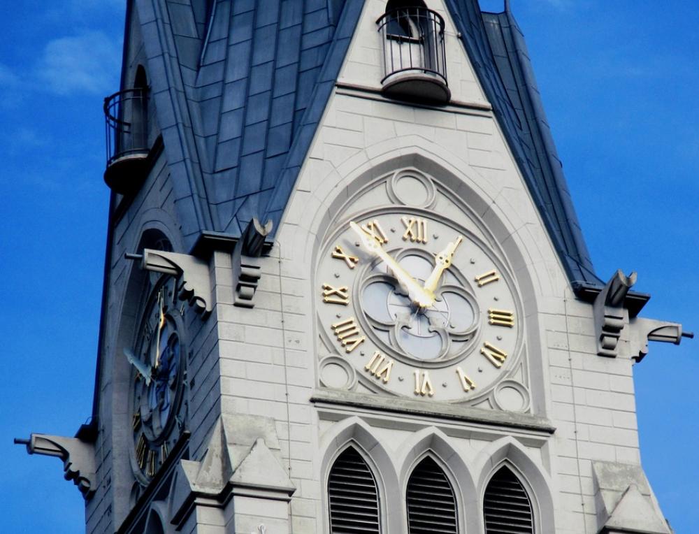 Church Amriswil Steeple Clock Tower Church Amriswil Steeple Clock Tower