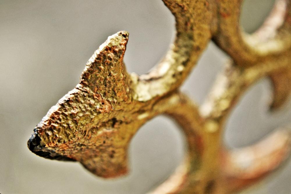 Close-Up Grill Steel Bar Fence Protection Art Close-Up Grill Steel Bar Fence Protection Art