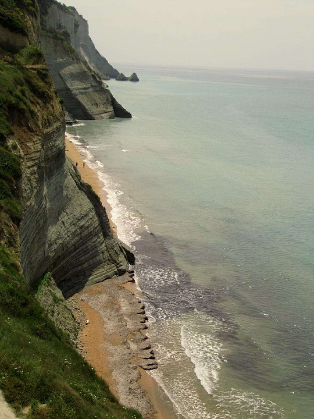 Coast Beach Sea Cliffs Corfu Greece Coast Beach Sea Cliffs Corfu Greece