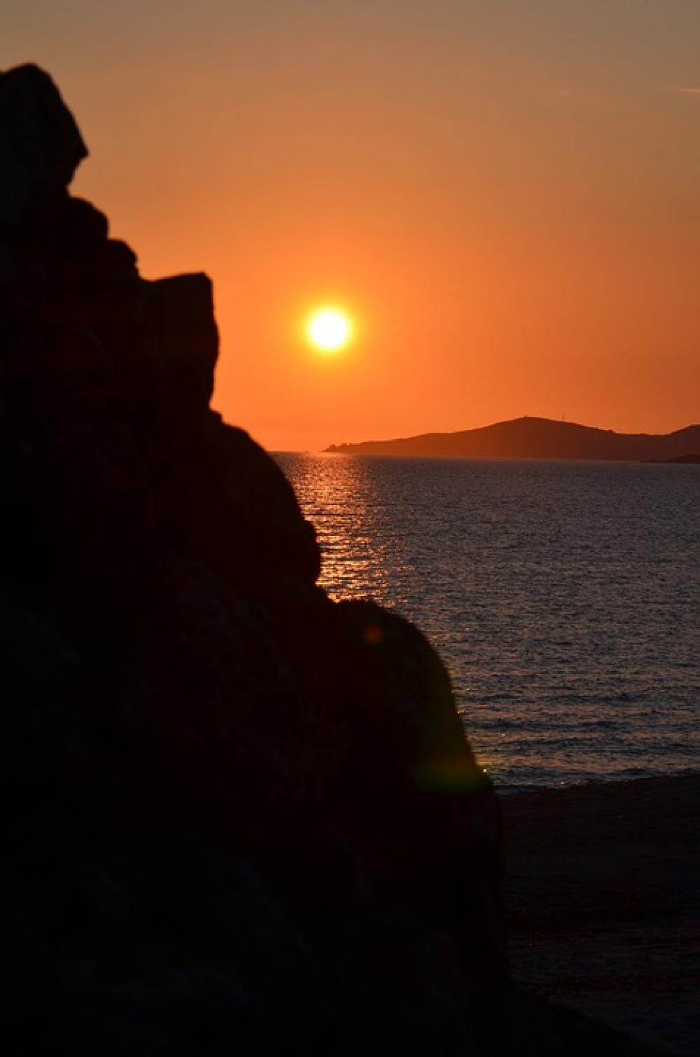 Corsica Sunset Sea Evening Sky Nature Afterglow Corsica Sunset Sea Evening Sky Nature Afterglow