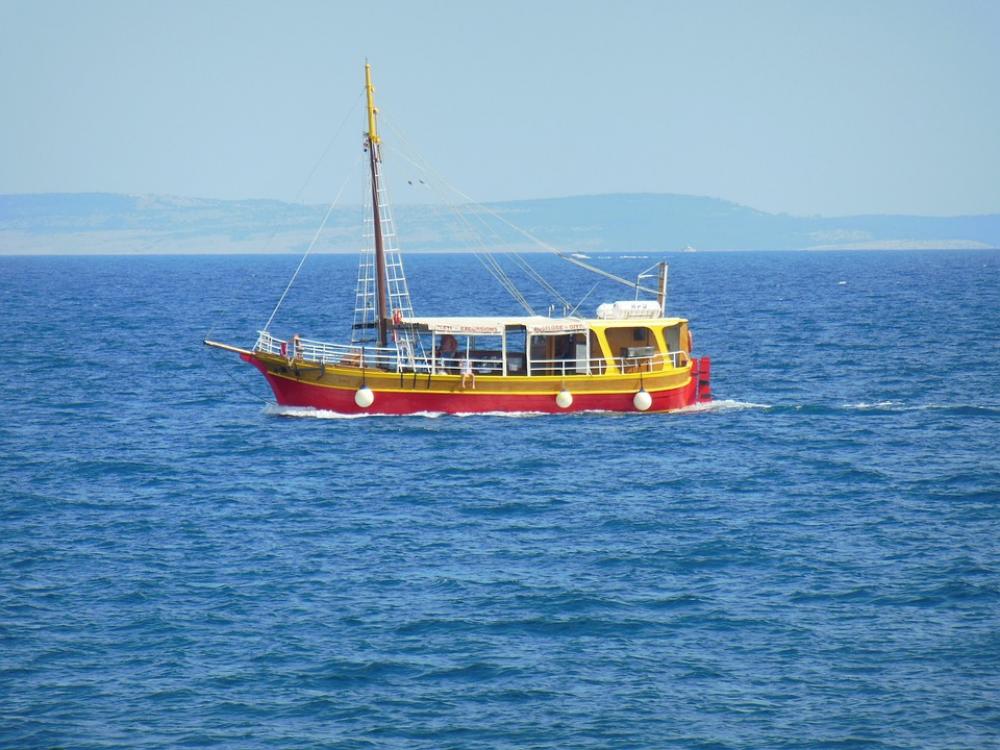 Croatia Island Of Krk Ship Blue Sky Water Sea Croatia Island Of Krk Ship Blue Sky Water Sea