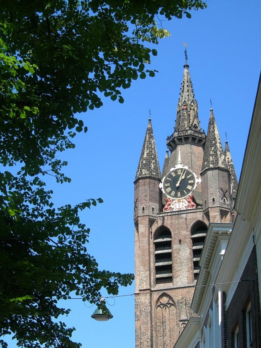 Delft Netherlands Holland Street Church City Delft Netherlands Holland Street Church City