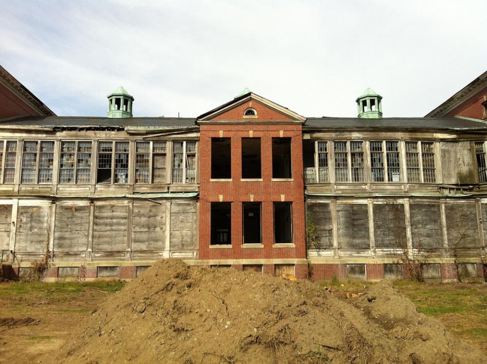 Demolition Historic Building Old Dilapidated Demolition Historic Building Old Dilapidated