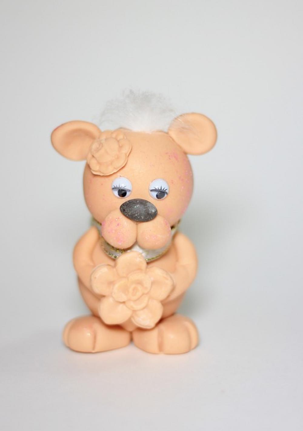 Doll Figure Dog Dollhouse Cute Pink Doll Figure Dog Dollhouse Cute Pink