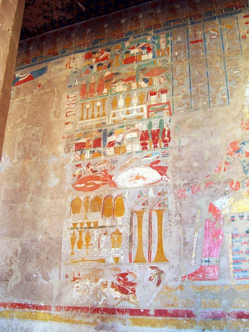 Egypt Hieroglyphics Temple Hatshepsut Tomb Painting Egypt Hieroglyphics Temple Hatshepsut Tomb Painting