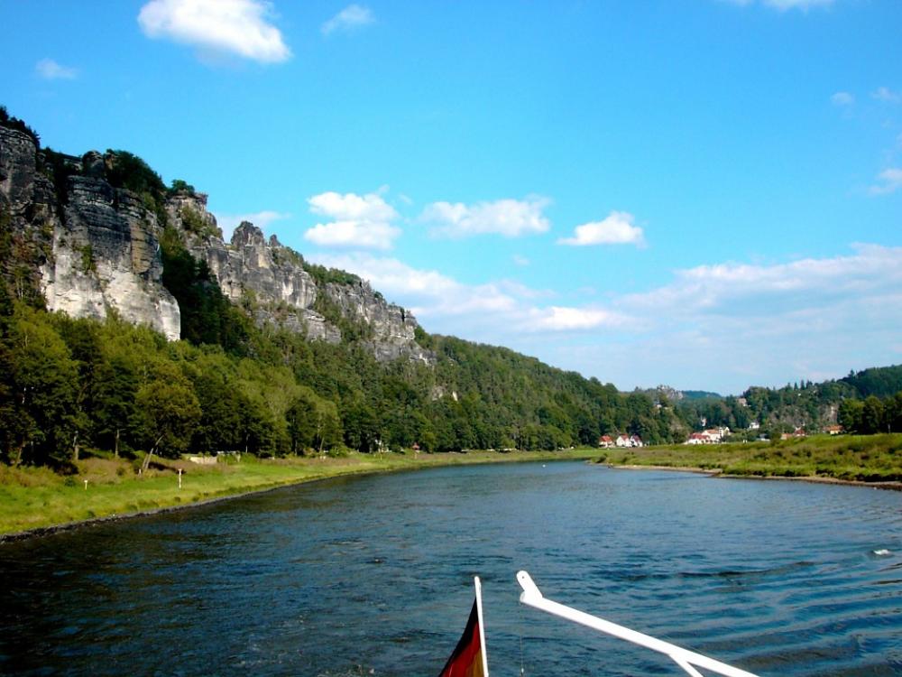 Elbe River Elbe Sandstone Mountains Rock Elbe River Elbe Sandstone Mountains Rock