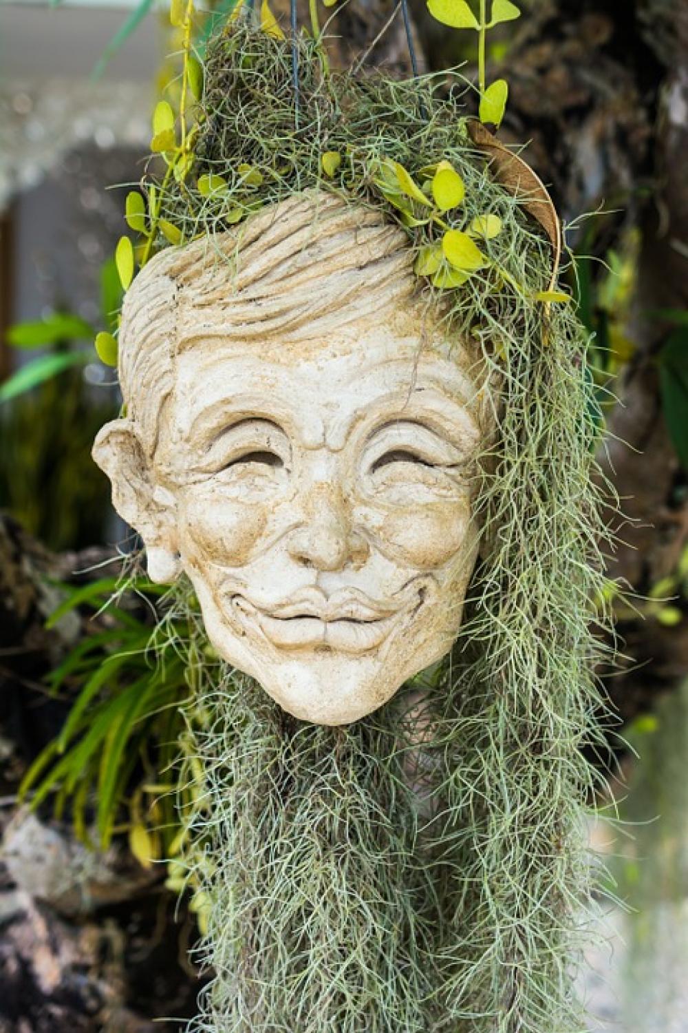 Face Head Mask Sculpture Stone Figure Face Head Mask Sculpture Stone Figure