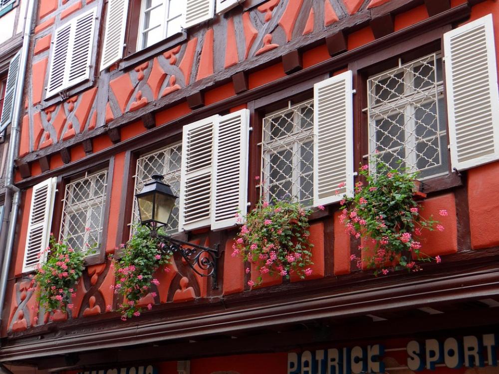 Fachwerkhaus Picturesque Red White Brown Shutters Fachwerkhaus Picturesque Red White Brown Shutters