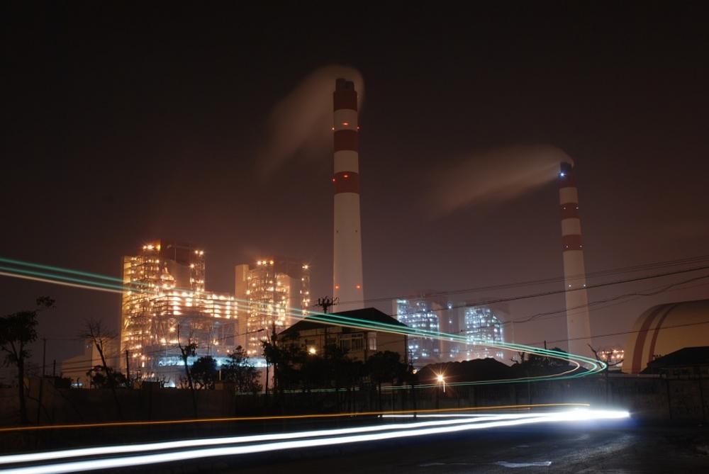 Factory Light Brightly Lit Industrial Night Factory Light Brightly Lit Industrial Night