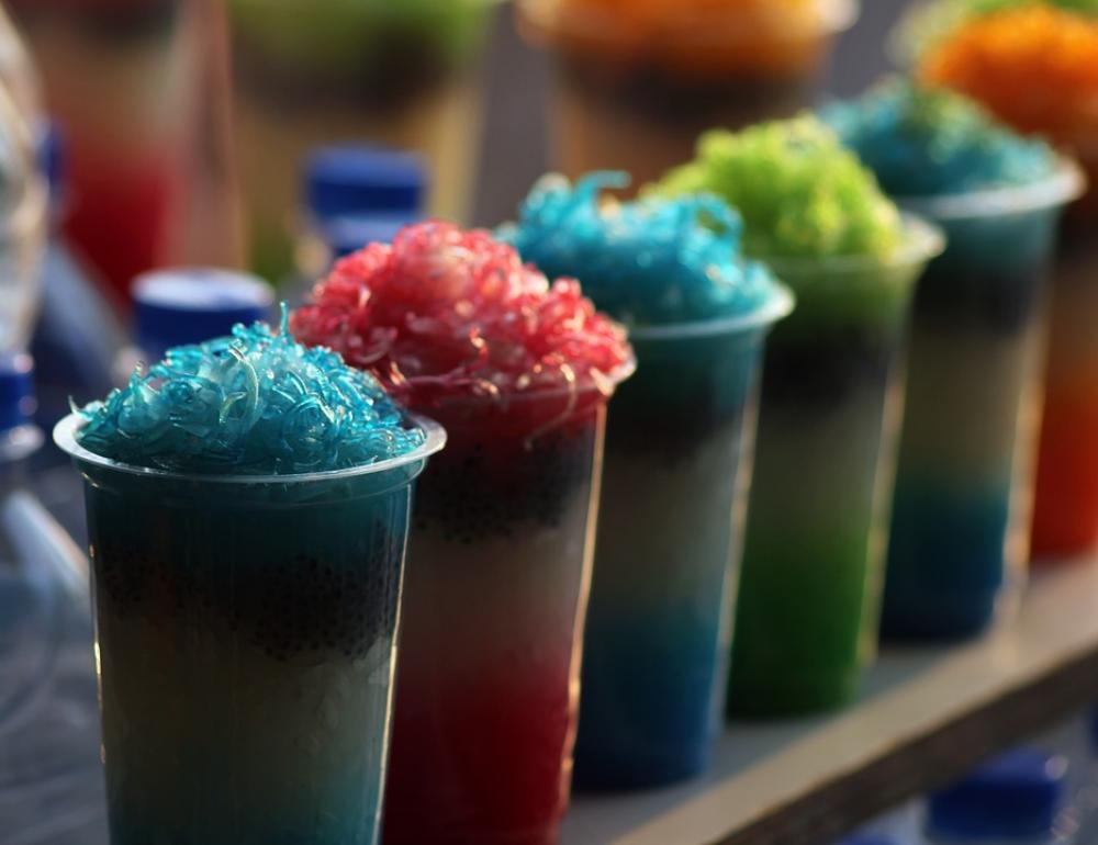 Falooda Beverage Color Indian Cups Falooda Beverage Color Indian Cups