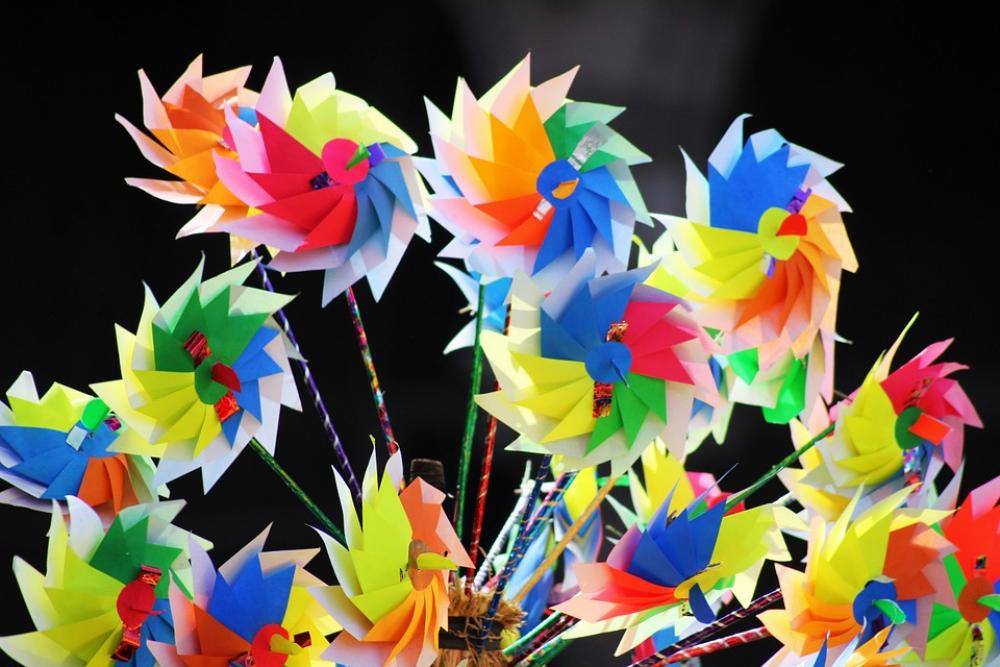 Fans Toys Wind Colorful Fans Toys Wind Colorful