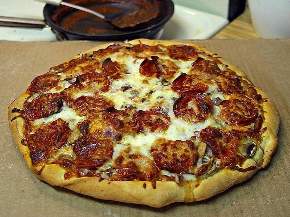 Fast Pepperoni Pizza Drink Food Fast Pepperoni Pizza Drink Food