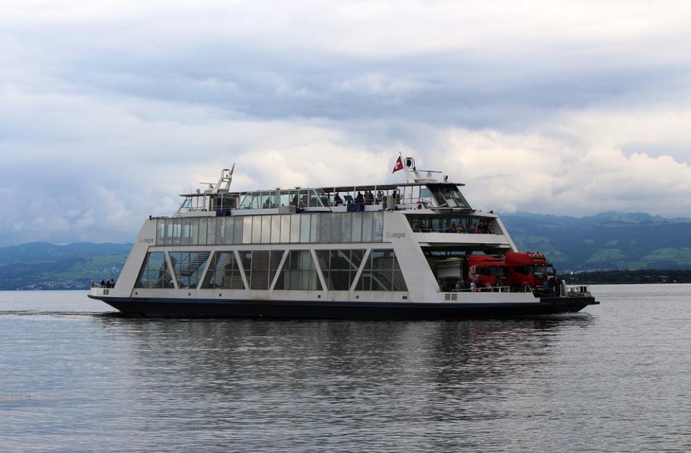 Ferry Car Ferry Euregia Lake Constance Romanshorn Ferry Car Ferry Euregia Lake Constance Romanshorn