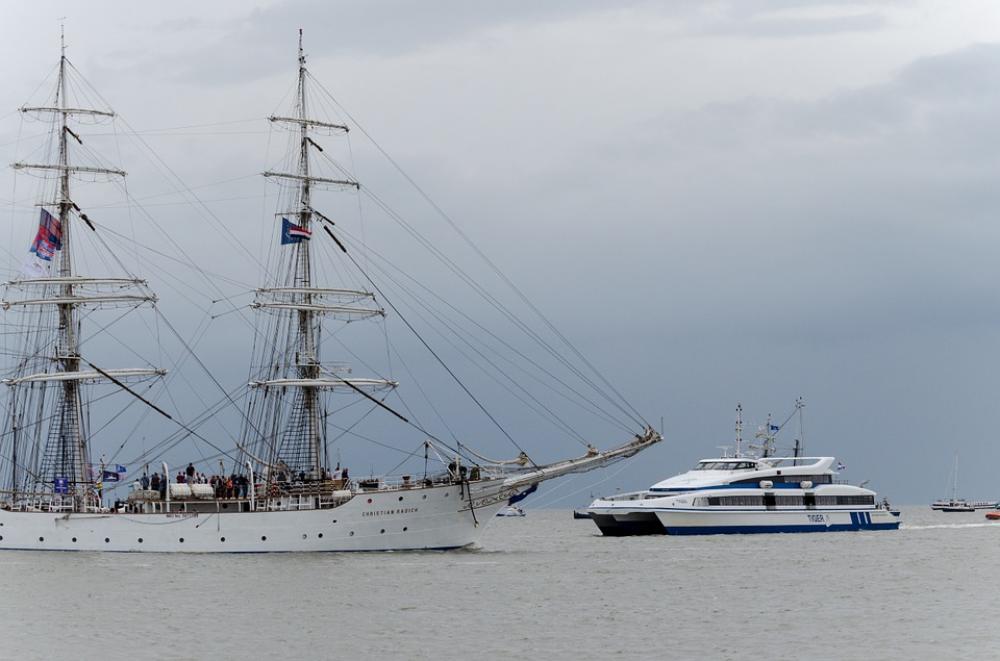 Ferryboat Ship Harlingen Wadden Sea Sailing Ferryboat Ship Harlingen Wadden Sea Sailing