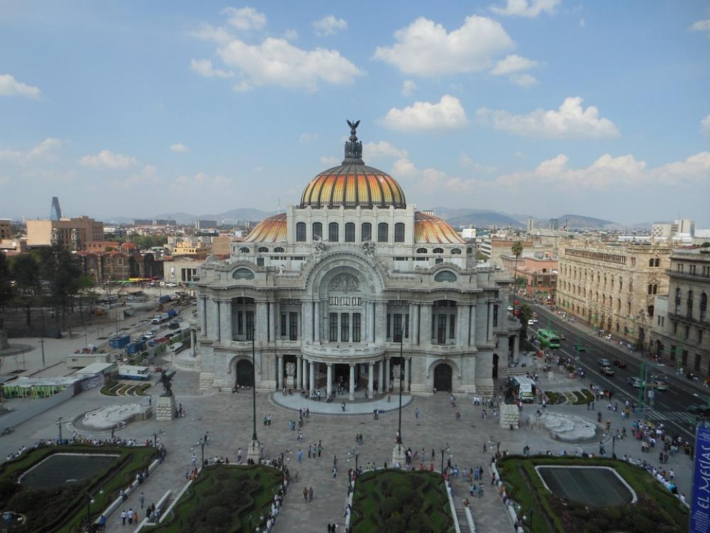 Fine Arts Palace Mexico Sky Clouds Fine Arts Palace Mexico Sky Clouds