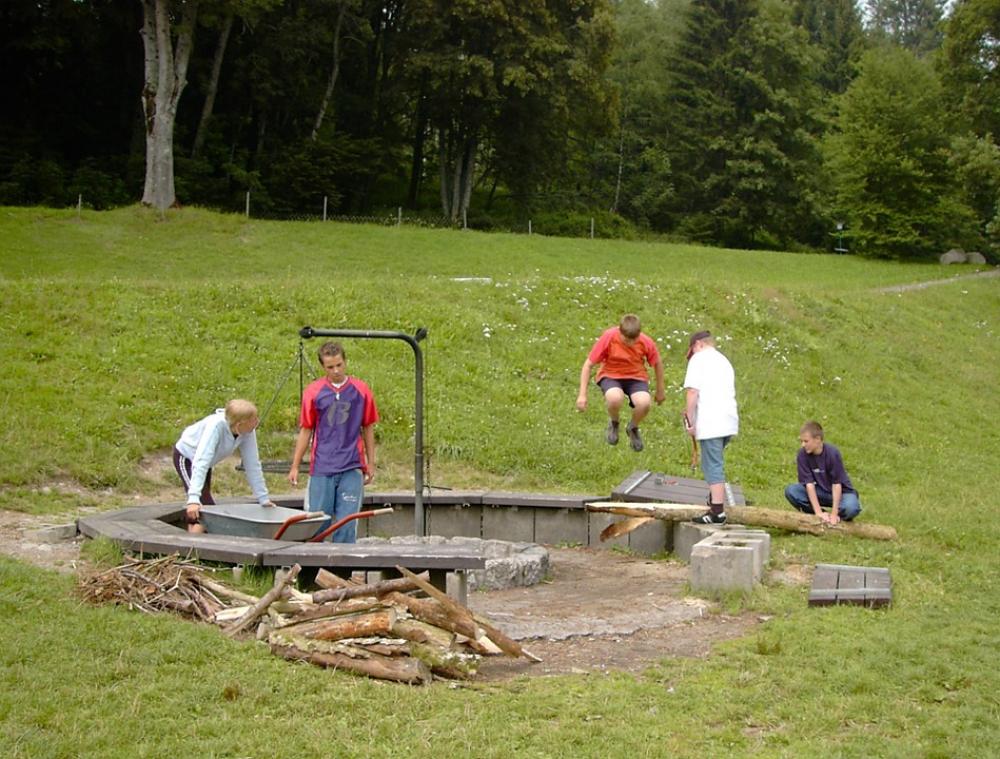 Fireplace Make Wood Barbecue Festival Preparation Fireplace Make Wood Barbecue Festival Preparation