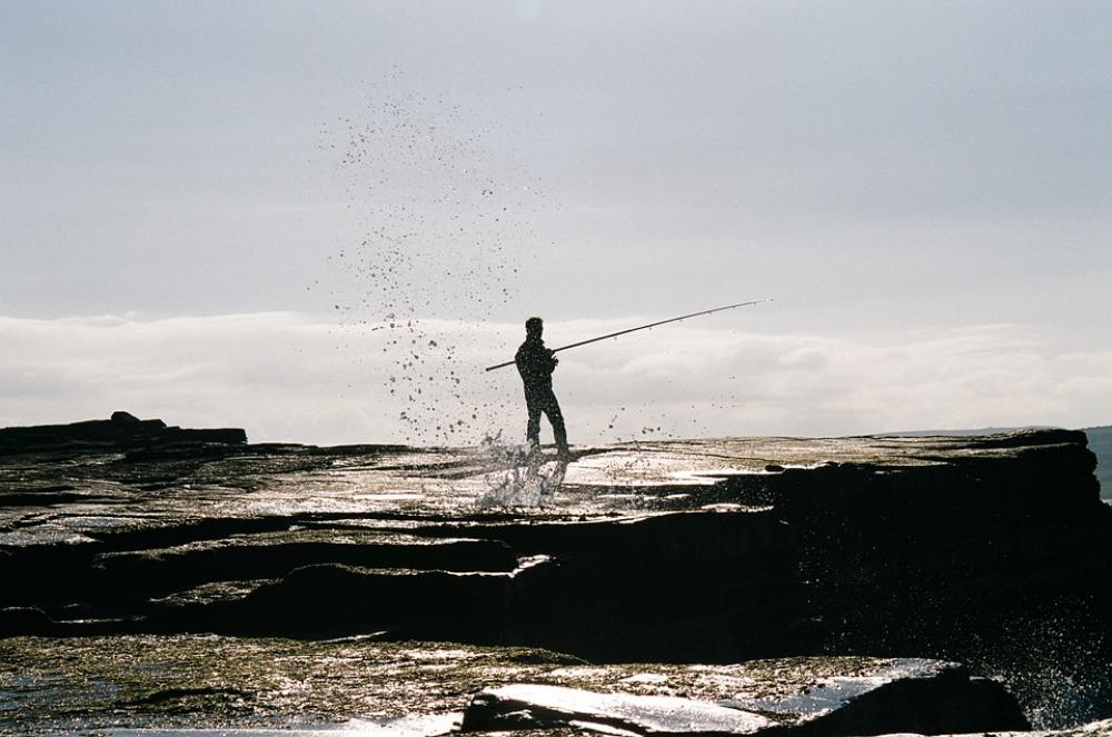 Fisherman Fishing Fishing Rod Coast Fisherman Fishing Fishing Rod Coast