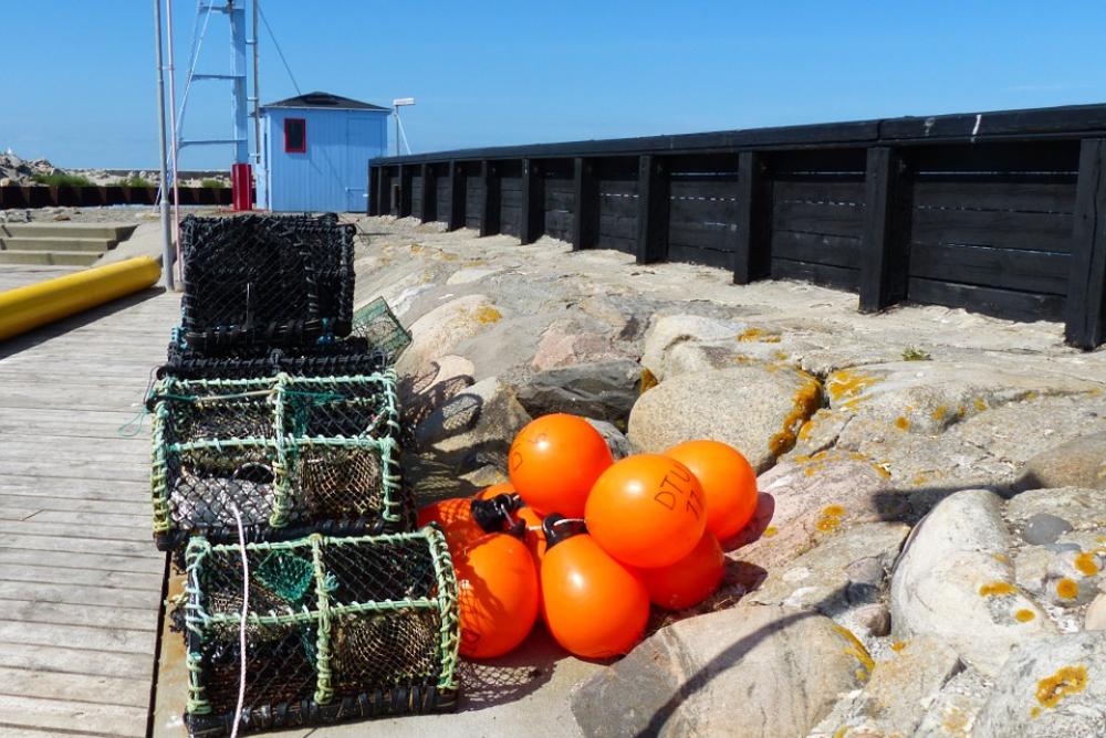 Fishing Lobster Boxes Fisherman Orange Green Port Fishing Lobster Boxes Fisherman Orange Green Port