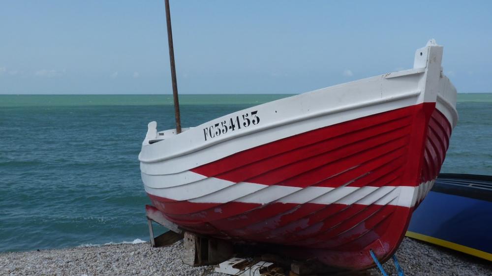 Fishing Boat Boat Sea Beach Normandy Maritime Fishing Boat Boat Sea Beach Normandy Maritime