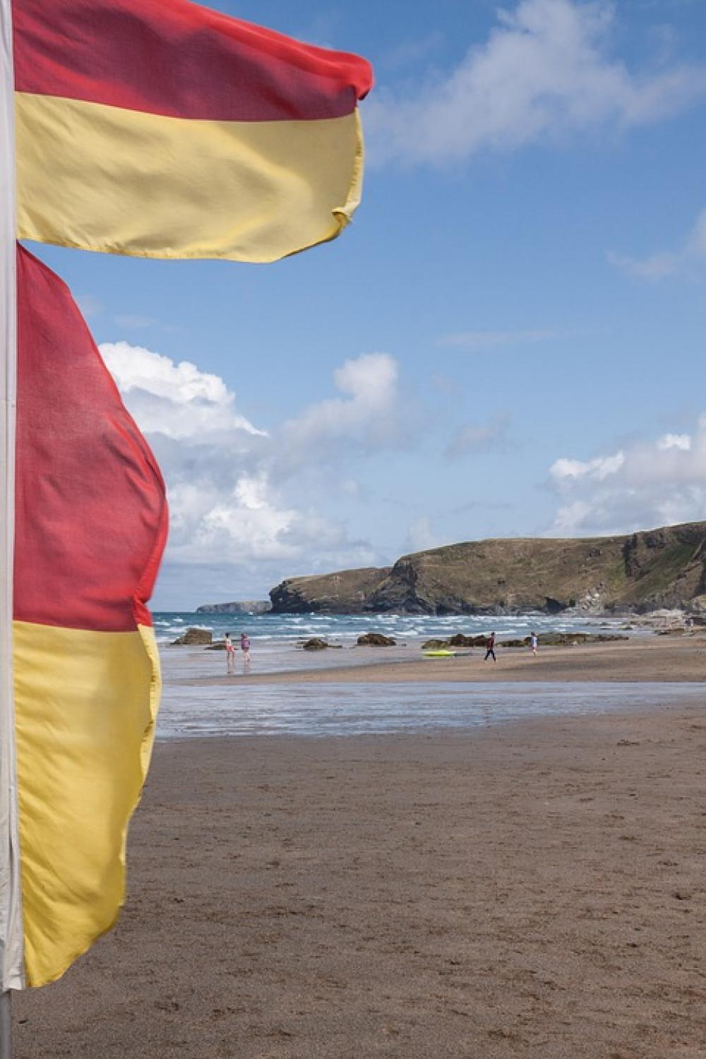 Flags Demarcation Surf Area Coast Coast Guard Rock Flags Demarcation Surf Area Coast Coast Guard Rock
