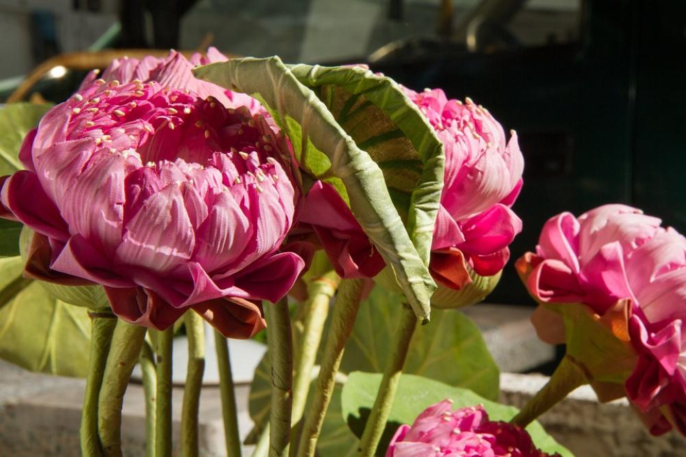 Flower Fake Artificial Decoration Plastic Pink Flower Fake Artificial Decoration Plastic Pink