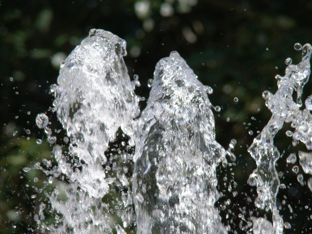 Fountain Jet Water Spray Drops Summer Sun Day Fountain Jet Water Spray Drops Summer Sun Day