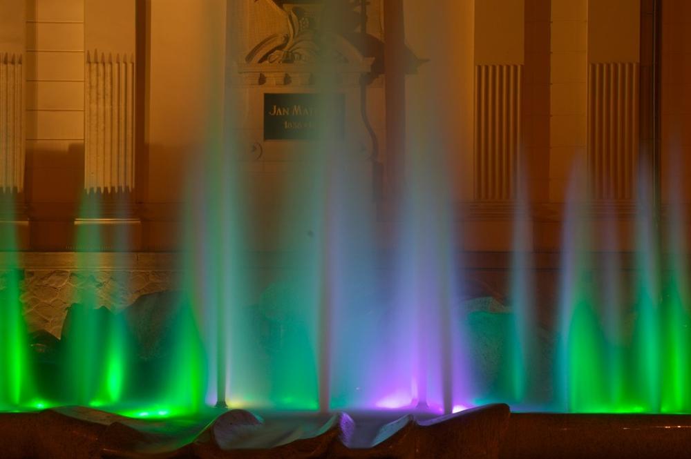 Fountain Water Illuminated Colorful Water Games Fountain Water Illuminated Colorful Water Games