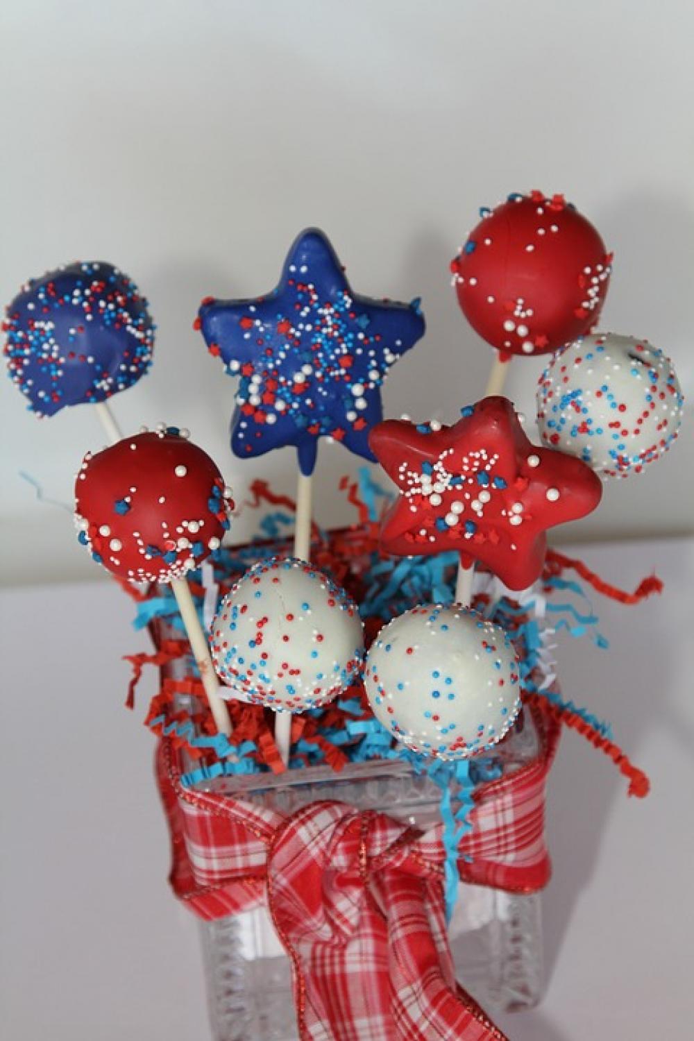 Fourth Of July July 4Th Celebrate Sweets Cake Pops Fourth Of July July 4Th Celebrate Sweets Cake Pops