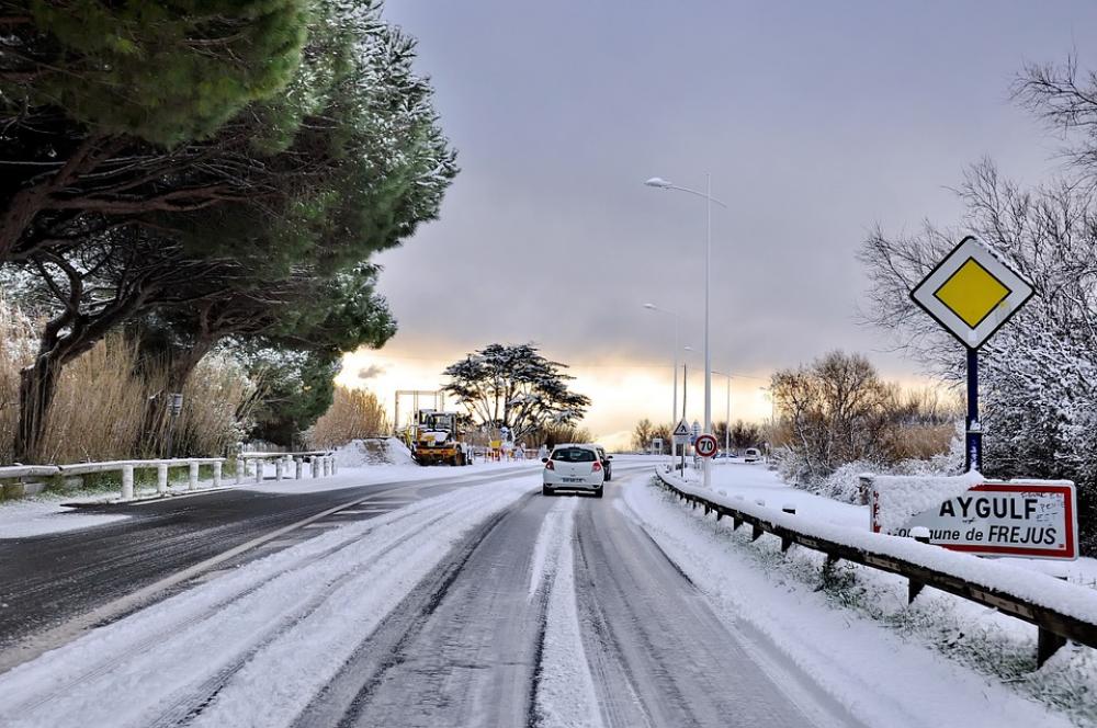 France Road Highway Landscape Scenic Winter Snow France Road Highway Landscape Scenic Winter Snow