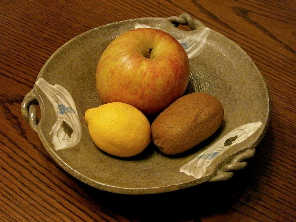 Fruit Apple Lemon Kiwi Fruit Dish Fruit Apple Lemon Kiwi Fruit Dish