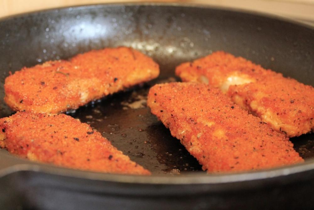 Fry Breaded Fish Pan Cook Eat Fry Breaded Fish Pan Cook Eat