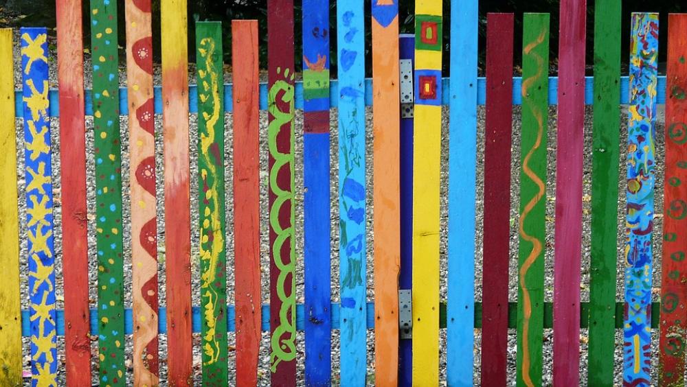 Garden Fence Wood Colorful Color Garden Fence Wood Colorful Color