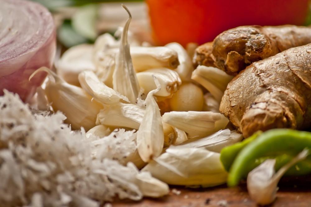 Garlic Ginger Herbs Cooking Ingredients Fresh Garlic Ginger Herbs Cooking Ingredients Fresh