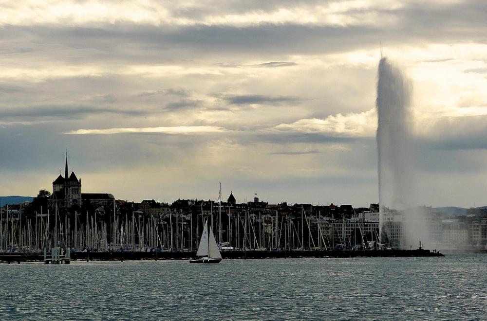 Geneva Sea Bay Evening Geneva Sea Bay Evening