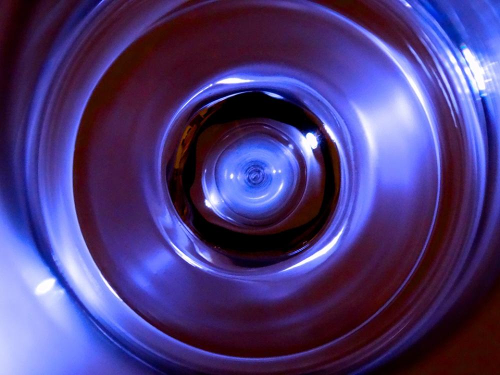 Glass Bottom Glass Backlighting Shiny Color Violet Glass Bottom Glass Backlighting Shiny Color Violet