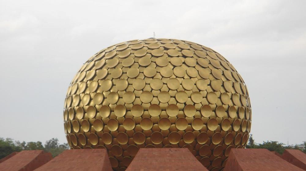 Golden Globe Pondicherry Ashram Matri Mandir Gold Golden Globe Pondicherry Ashram Matri Mandir Gold