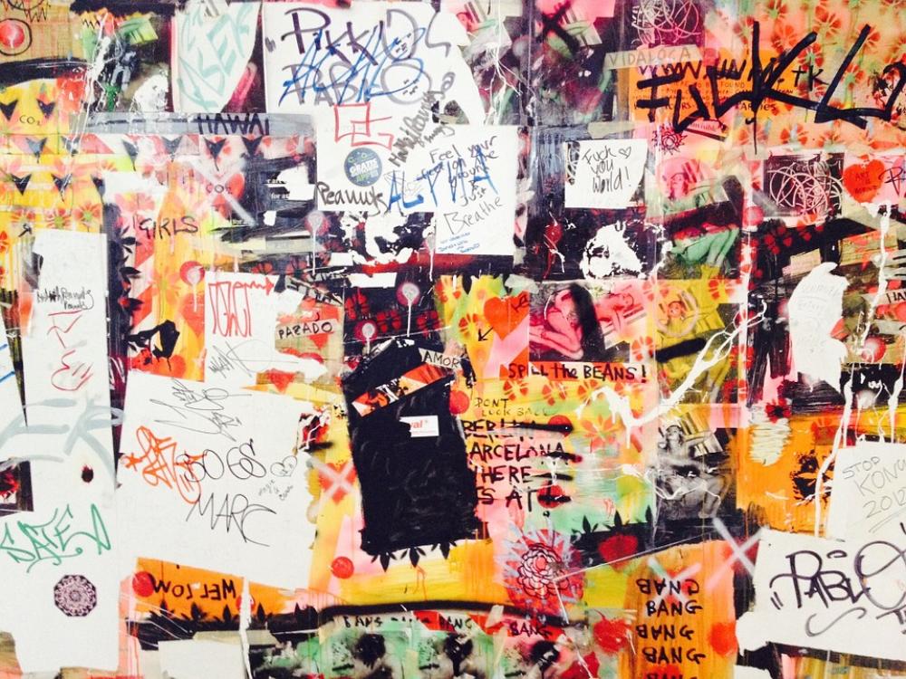 Graffiti Pin Board Underpass Railway Underpass Graffiti Pin Board Underpass Railway Underpass