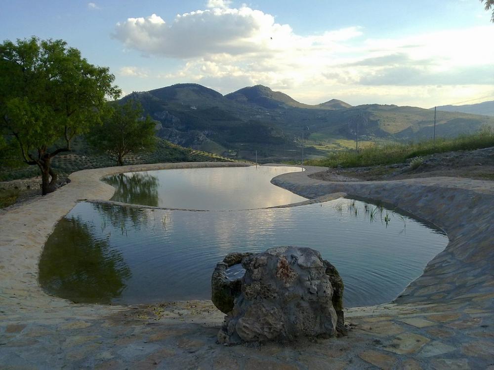 Granada Spain Mountains Scenic Landscape Pool Granada Spain Mountains Scenic Landscape Pool