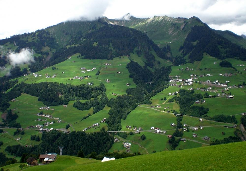 Großwalsertal Vorarlberg Austria Alpine Landscape Großwalsertal Vorarlberg Austria Alpine Landscape