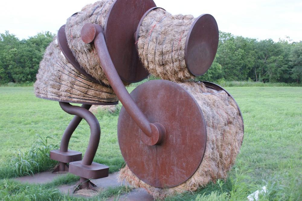 Hay Statue Art Field Rust Metal Iron Farm Old Hay Statue Art Field Rust Metal Iron Farm Old